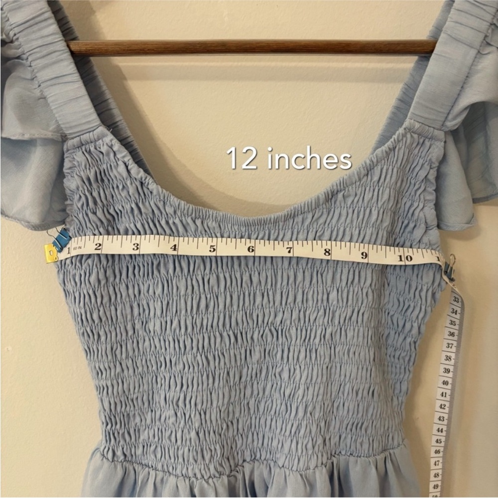 Summer Dress Casual Boho Smocked Ruffle Beach Babydoll Mini Dress Layered Flowy - Picture 6 of 8